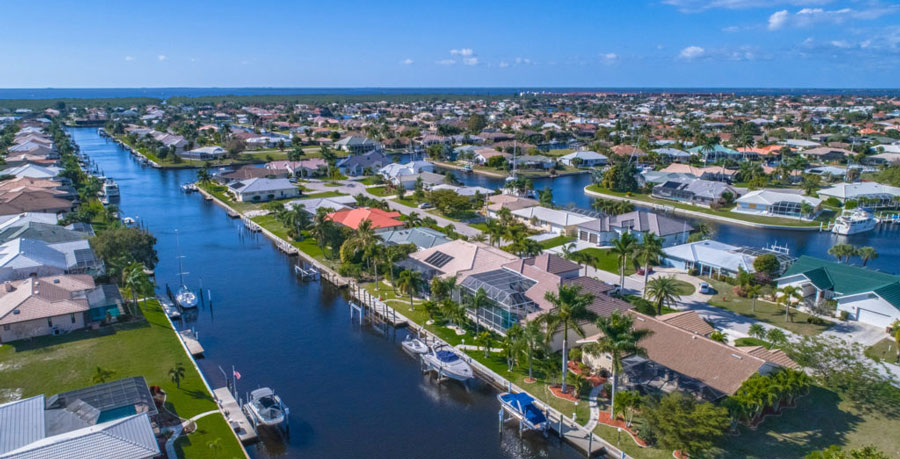 Port Charlotte Florida canals and homes